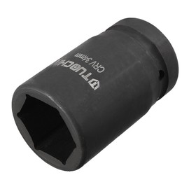 uxcell 1-Inch Drive by 34mm Deep Impact Socket, 6-Point, Cr-V, Metric