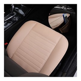 XINLIYA Leather Car Seat Cover, Car Front Seat Cushion/Protector, Breathable Comfort Automotive Seat Cover, Compatible with Most Cars, Vehicles, SUVs, Car Interior Accessories (Beige)