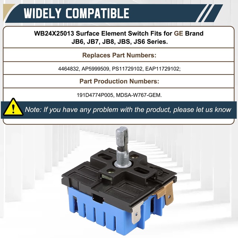 WB24X25013 Range Surface Element Control Switch Compatible with GE Electric
