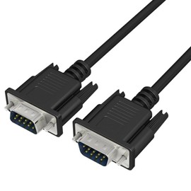 H.May 1 M All Copper RS232 Serial Cable,9 pin COM Port Connection Cable, DB9 M/F Direct Connect Cross Data Cable (23 Crossed male to male)