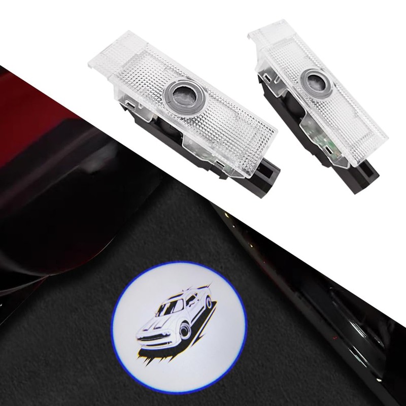 2PCS Door Lights Logo Projector Ultra-Bright Welcome Step Light Puddle