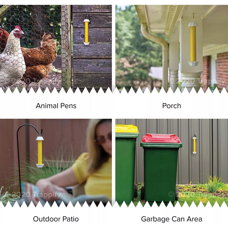 Trappify Hanging Fly Traps Outdoor Fruit Fly Traps for Indoors