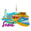 CafePress Seoul South Korea Magnets Rectangle Magnet, 3"x2" Refrigerator Magnet