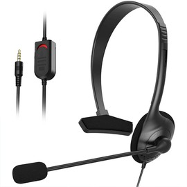 KANGQL Telephone Headset, USB Headset with Microphone Single-Sided Computer Headphone Lightweight Call Center Wired Headset for PC/Laptop/Computer