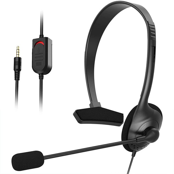KANGQL Telephone Headset, USB Headset with Microphone Single-Sided Computer Headphone