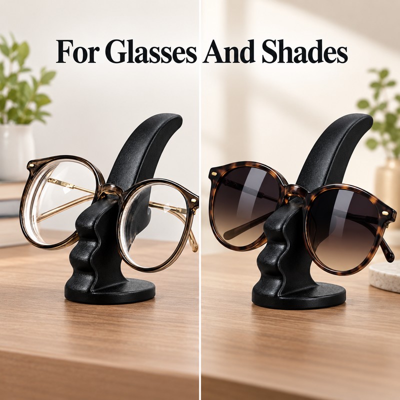 Elegant Side-Face Glasses Holder – Decorative Eyeglass Stand for Desk,