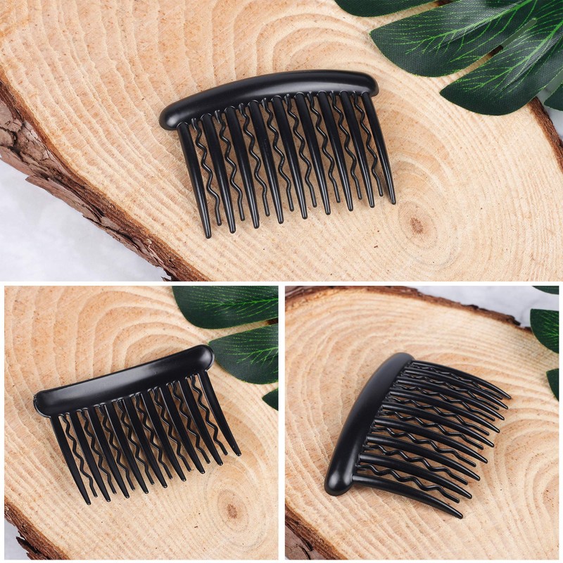 WBCBEC 18 Pieces Plastic Teeth Hair Combs Tortoise Side Comb