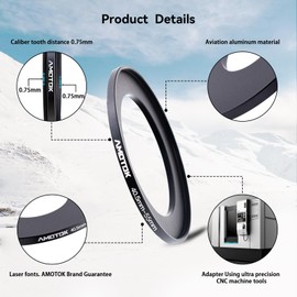 40.5 mm to 55 mm Step Up Ring Filter Adapter Ring, Lens Adapter Ring Compatible 40.5 mm Lens to 55 mm Camera Accessories