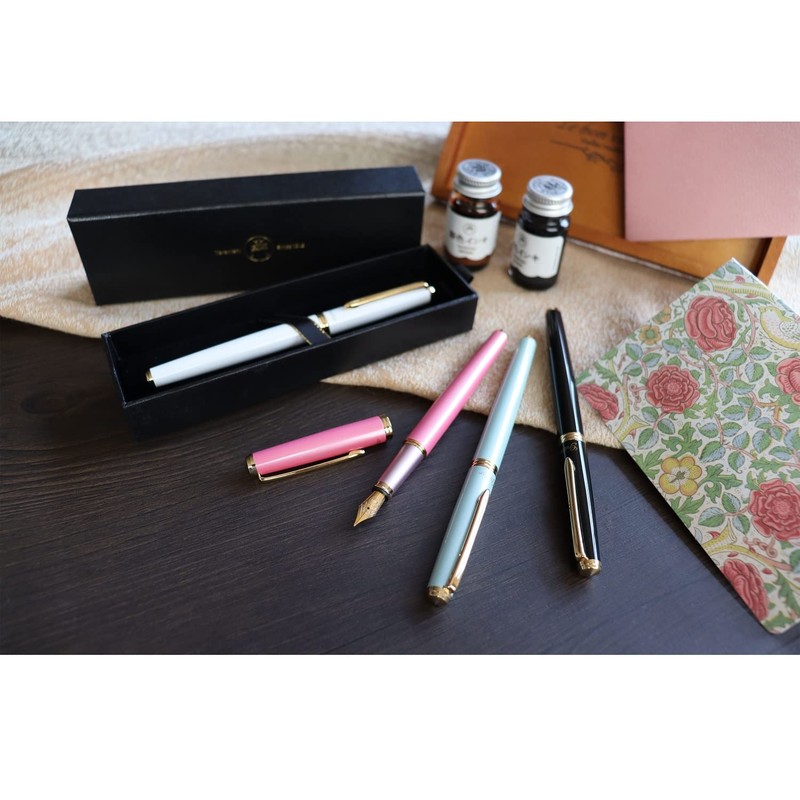 Teranishi Chemical GFPNB-WH-F Guitar Fountain Pen, Brillante, White