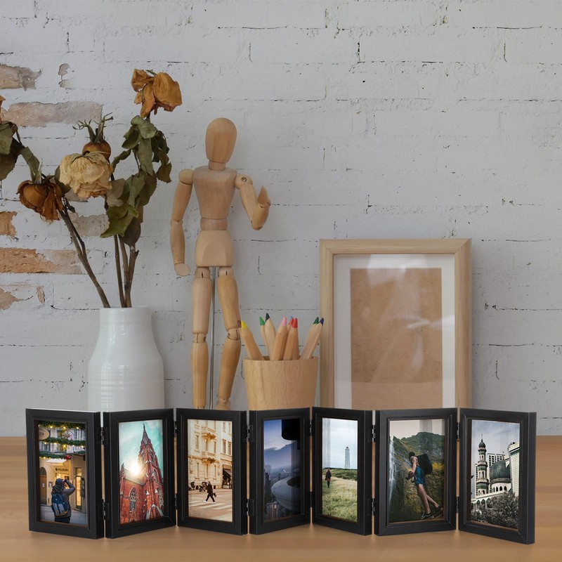 Sintuff 8 x 10 Picture Frames Hinged Fold Photos Frame
