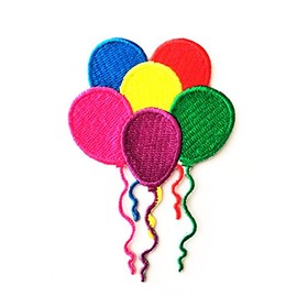 HHO Balloons Party Patch Iron On Sew On Cartoon Logo Iron on sew on Patch Sign Badge Symbol Patch Iron on Applique Embroidered Jacket T Shirt Costume