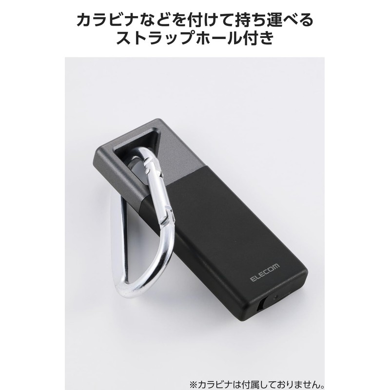 Elecom ESD-EHB0500GBK External SSD USB 20Gbps Compatible, Dustproof, Splashproof, Shockproof,