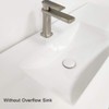 GZILA Vessel Sink Drain Without Overflow, White Pop-Up Drain With