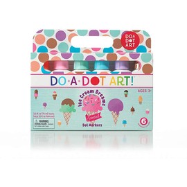 Do.A.Dot Art! Ice Cream Scented Washable Dot Markers for Kids and Toddlers Set of 6 Pack by Do A Dot Art, The Original Dot Marker (203)