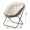 DormCo Papasan Moon Chair - Beige Taupe