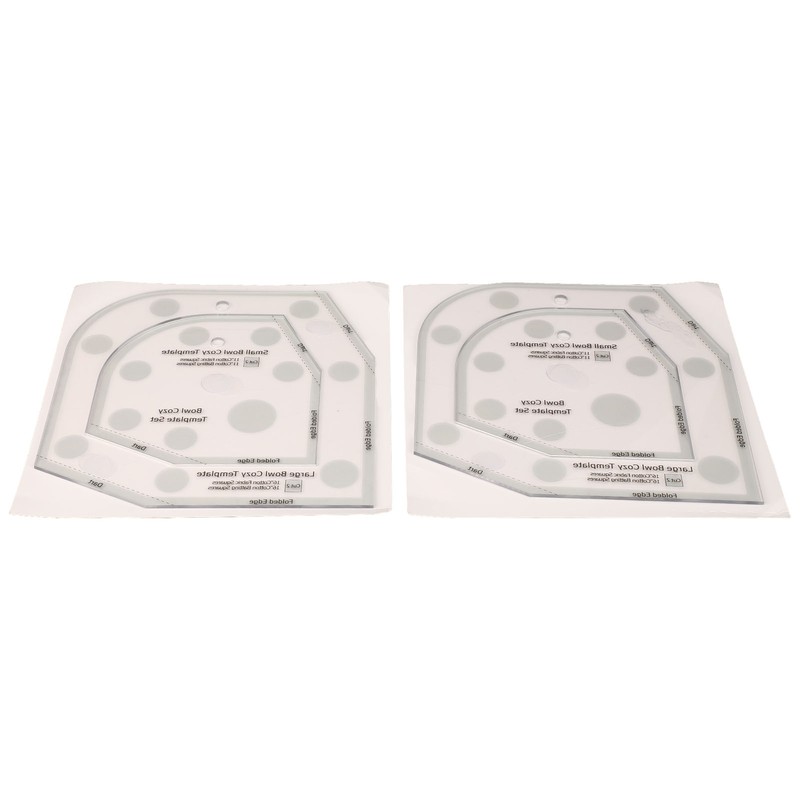 2 Pcs Bowl Cozy Template Acrylic Exquisite Bowl Wrap Sewing