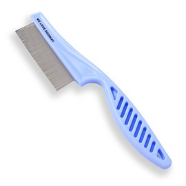 Dog Face Comb, Flea Comb for Dogs, Fine Tooth Tear Stain Remover Metal Comb, Removes Crust, Mucus, and Stains, Face Brush for Poodles & Other Breeds, Grooming Comb for Pets, Large [We Love Doodles]