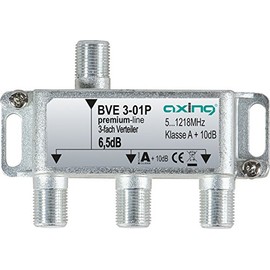 Axing BVE -01P Cable Distributor Cable CATV Multimedia DVB-T2 Class A+ 10 dB 5-1218 MHz Metal