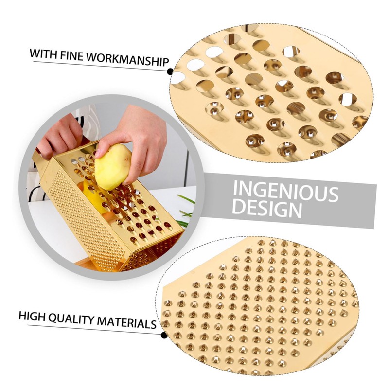 iplusmile Multifunctional Mini Stainless Steel Grater Four Sided Vegetable Slicer