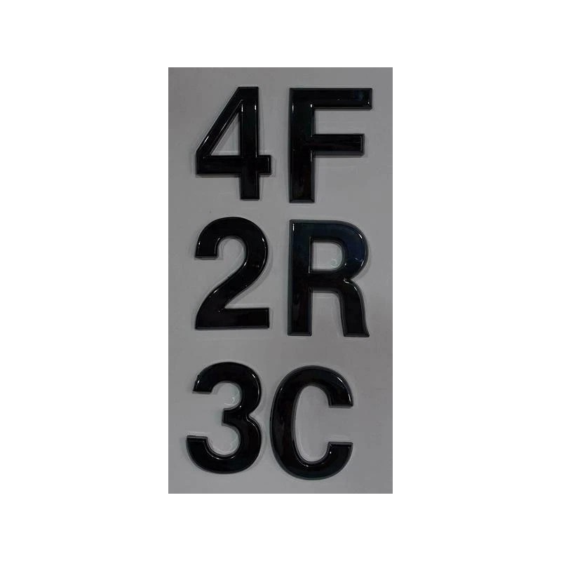 BUILDINGSIGNS.COM Apartment Number Sign/Mailbox Number Sign, Number 9 (Black,3D, ...-REF24-1027