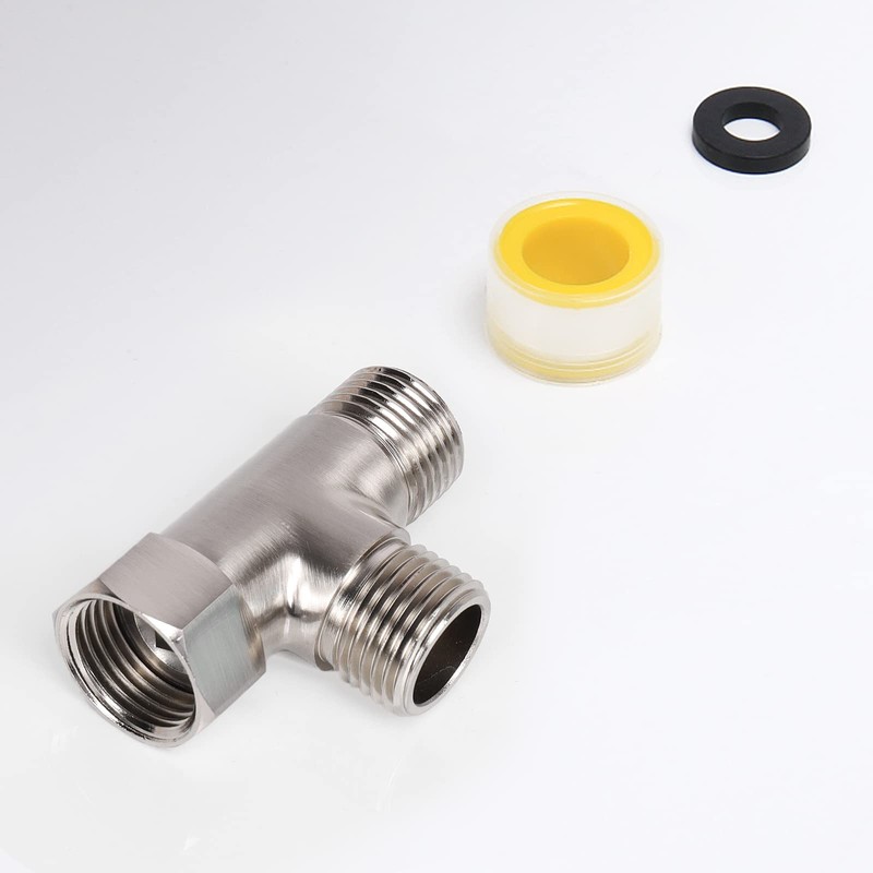 NearMoon Solid Brass G1/2" 3 Way Diverter Valve - Hose