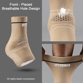 SPOTBRACE 1 Pair Ankle Brace Socks for Sprained Ankle - Ankle Compression Sleeve for Women Men Foot Sleeve, Stabilizing Foot Support For Tendonitis Arthritis
