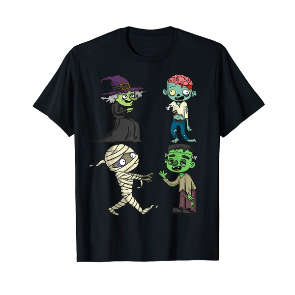 Zombie, Witch, Mummy Frankenstein Costume For Boys Girls Kid T-Shirt