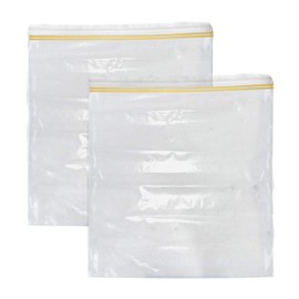 EcoQuality 1 Gallon Size 128oz Food Storage BPA Free Resealable Clear Plastic Bags 10.75 x 12 Inch for Fruits Snacks Meat Meal Prep Leakproof Freezer Safe (60)