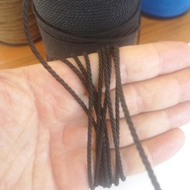 Roll 100 m, Diameter 2 mm, Braided Cord, Made in Italy, Cord, Rope, Decorative Braiding for Creative Crafts (Black)