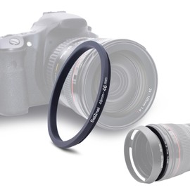 49mm Lens to 46mm Filters Ring,Camera Step-Down Filters Ring Compatiable All Brands Ø49mm Lens to Ø46mm UV ND CPL Camera Filter and 46mm Lens Hood.