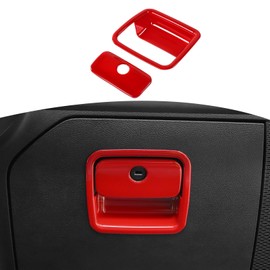RT-TCZ for Jeep JL Glove Box Compartment Latch Handle Trim Cover for Jeep Wrangler JL JLU Gladiator JT 2018-2024 Red Interior Accessories
