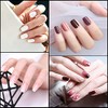 Puntas de uñas cuadradas de media cubierta, 500 unidades, uñas