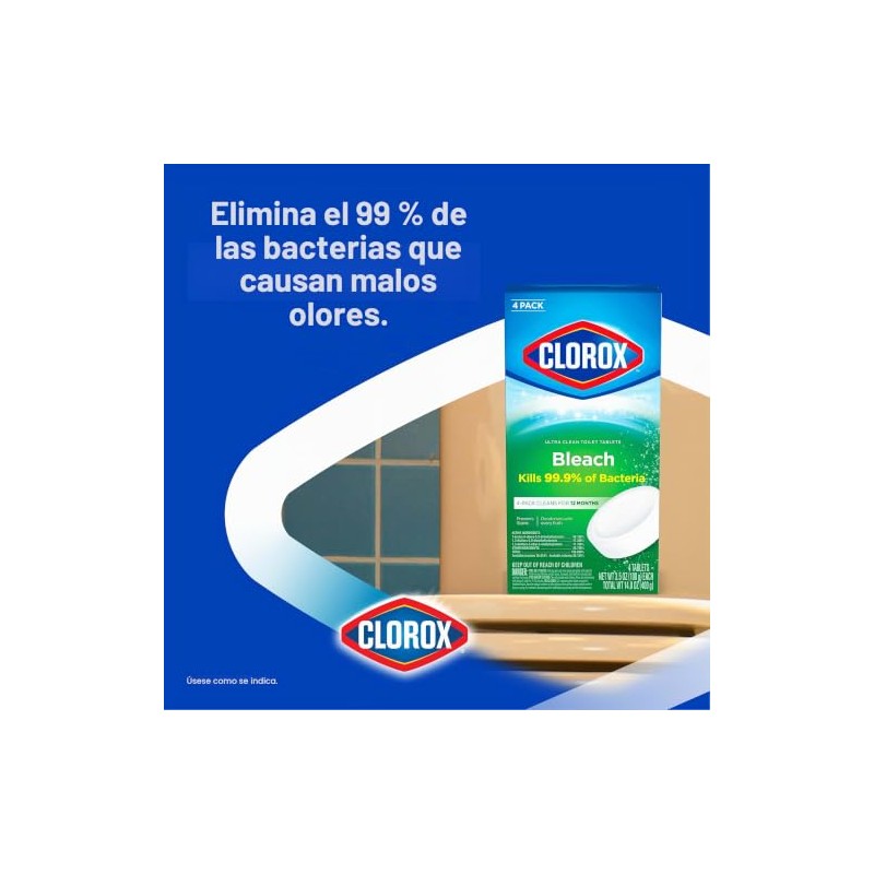 Clorox Limpiador automático para inodoro de 3.5 onzas, 4 unidades
