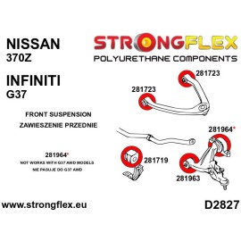 Strongflex PU Front Lower Arm - Rear Bushing 281964B fits Nissan 370Z, Infinity G37