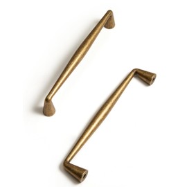 Antique Brass Zinc Alloy Cabinet Pulls - 5"(128mm) Hole Center Classic Vintage Drawer Handles,Kitchen Cupboard Bathroom Dresser Cabinet Hardware (2, Antique Brass, 5"(128mm) Hole Centers)