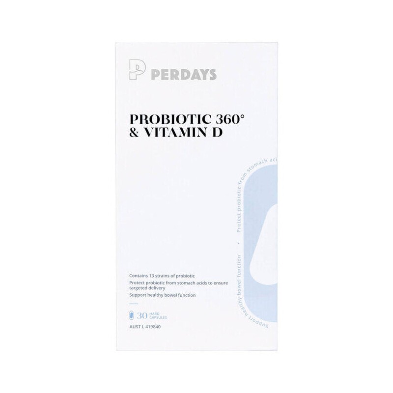 Perdays Probiotic 360° & Vitamin D, 30 Capsules