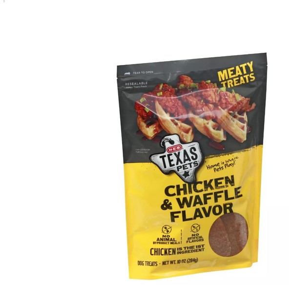 H‑E‑B Texas Pets Chicken & Waffle Flavor Meaty Snacks Dog