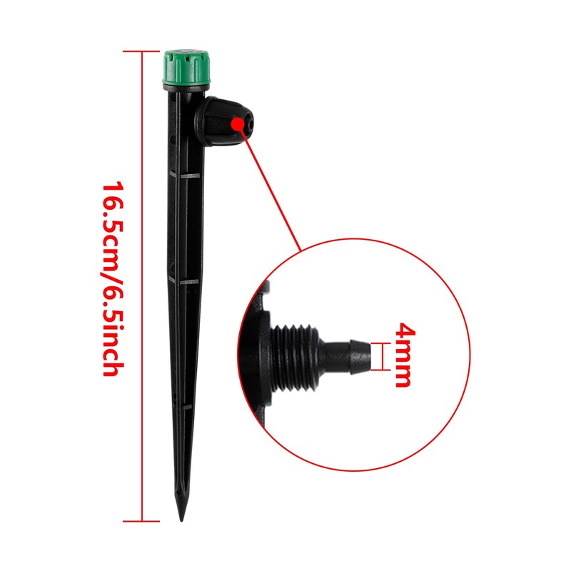 50pcs Drip Irrigation Emitters for 1/4" Drip Irrigation Tubing Adjustable