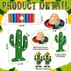 Honoson 6 Pcs LED Cactus Light Cinco De Mayo Decorations