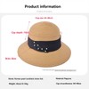 Generisch Women's Beach Hat Retro Hat Sun Protection Hat Cylinder