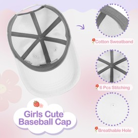 BUTITNOW Girls American Flag Trucker Hat - Adjustable Snapback Baseball Cap for Kids - Breathable Mesh Back (3-14 Years)