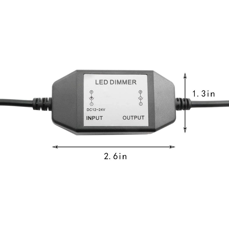 Maxmoral 1pc DC 12V 24V LED Strip Dimmer Switch with