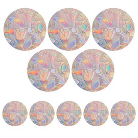 Pack of 10 Sun Catcher Window Stickers, Suncatcher Stickers for Window Stickers, Bird Protection, Rainbow Window Film, Adsorption Wreath Window Stickers, Colourful Round, Glass Sticker Decoration