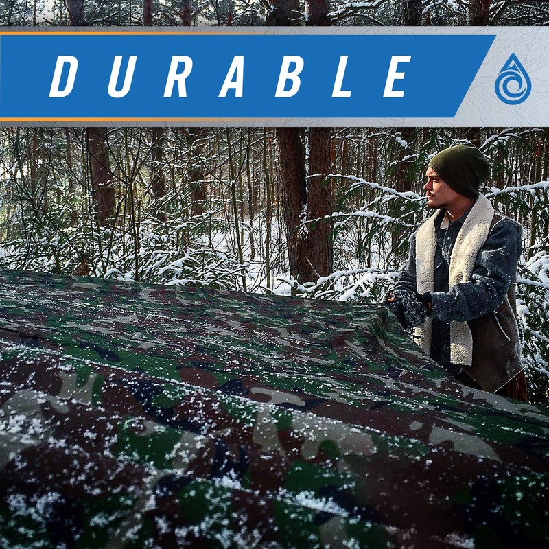 AquaQuest Safari Camping Tarp - Lightweight Durable Rain Fly -