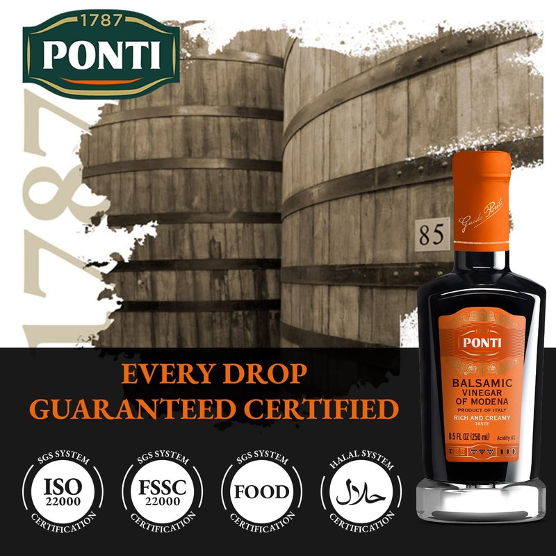 1787 PONTI Rich & Creamy Balsamic Vinegar of Modena -