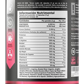 B Life Venflow Platinum con L-Arginina y Resveratrol 240 Cápsulas