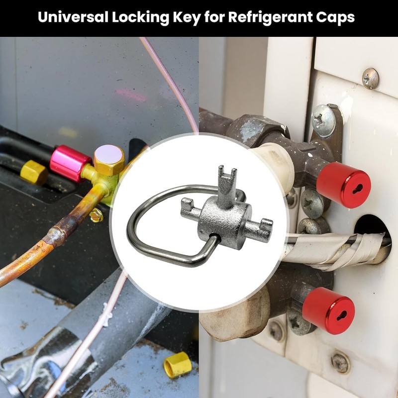 HVAC Locking Key Tool for Installation/Removal of Refrigerants, Quick Access