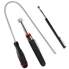 Pack of 3 Strong Magnetic Rod Grabber, Telescopic Magnet, Portable Bendable Magnetic Gripper, Flexible Magnetic Pickup, Magnetic Rod Grabber, for Grasping Small Parts