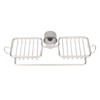 Faucet Storage Shelf Aluminum Plastic Two Containers with Towel Rod