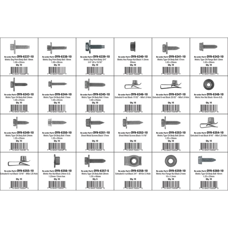 Dynamic DY-7400 Master Body Bolt Assortment Kit, 1 Pack